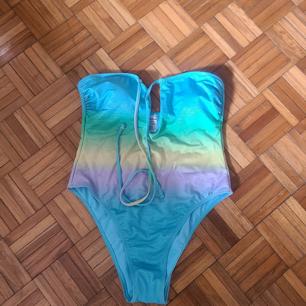 No Boundaries Blue and Green One-Piece Swimsuit
